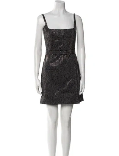 Pre-owned Marc Jacobs Patterned Mini Dress In Black