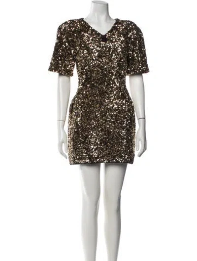 Pre-owned Marc Jacobs Patterned Mini Dress W/ Tags In Black