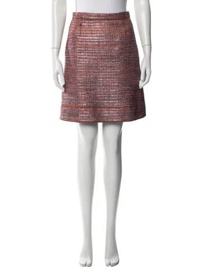 Pre-owned Marc Jacobs Patterned Mini Skirt In Red