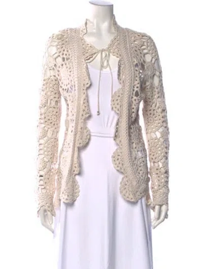 Pre-owned Marc Jacobs Patterned Open Front Sweater In Neutrals