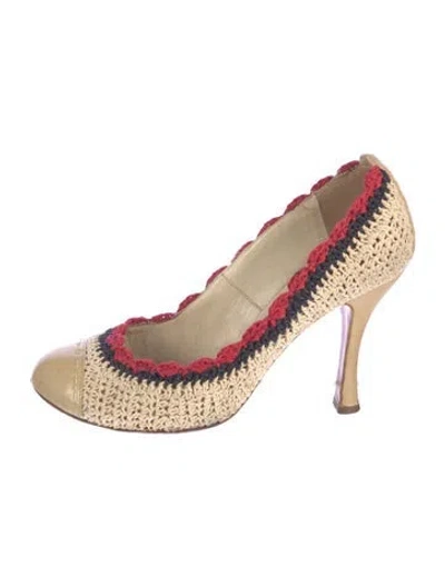 Pre-owned Marc Jacobs Patterned Pumps In Purple