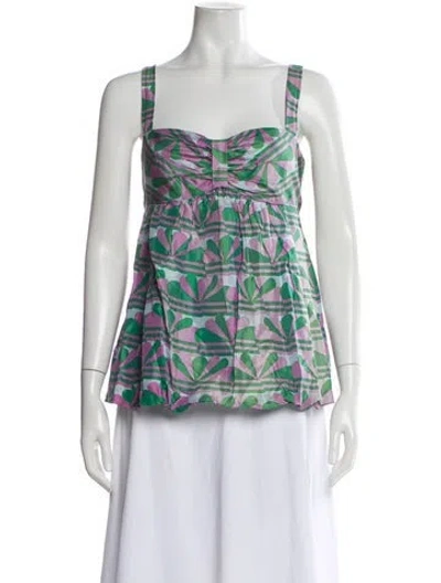 Pre-owned Marc Jacobs Patterned Square Neckline Top In Multi