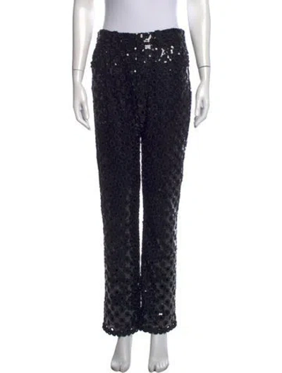 Pre-owned Marc Jacobs Patterned Straight Leg Pants W/ Tags In Black