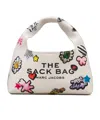 Marc Jacobs The Mini Sack Sticker Leather Top Handle Bag In White