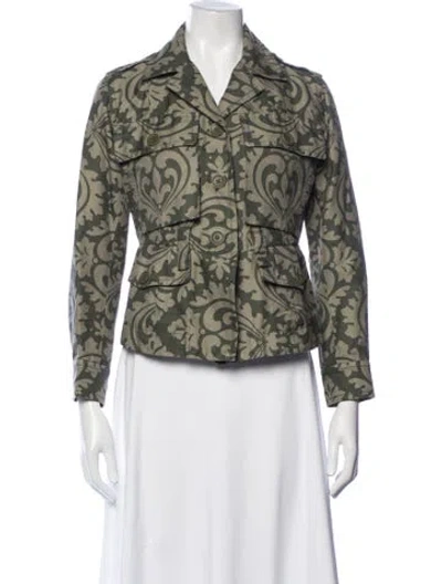 Pre-owned Marc Jacobs Patterned Utility Jacket In Green