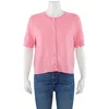 Marc Jacobs Peach Short Sleeved Cashmere Cardigan In Peach