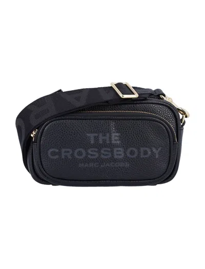 Marc Jacobs Pebble Leather Crossbody Bag With Adjustable Strap In Black