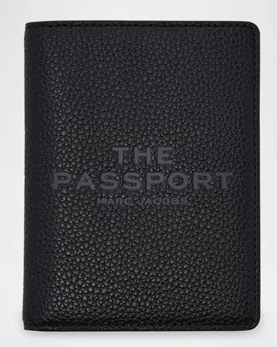Marc Jacobs Pebble Leather Passport Holder In Brown