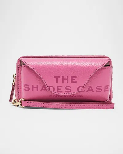 Marc Jacobs Pebble Leather Sunglasses Case In Pink