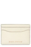 Marc Jacobs Pebbled Leather Card Case In Marshmallow