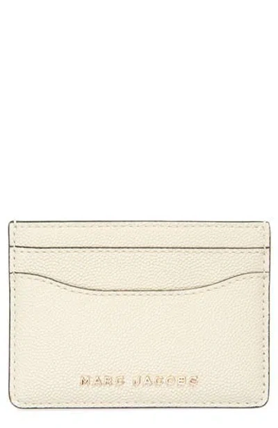 Marc Jacobs Pebbled Leather Card Case In White