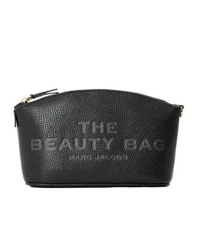 Marc Jacobs Pebbled Leather Cosmetic Bag In Black