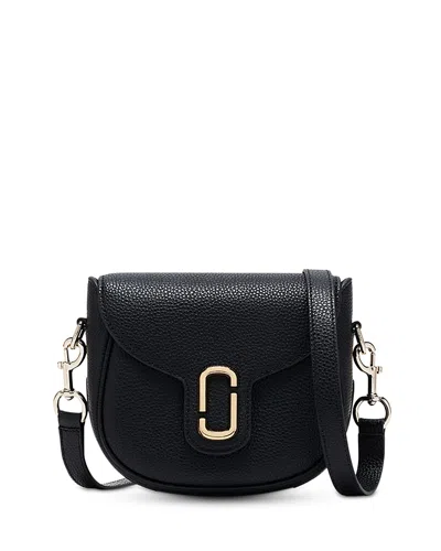 Marc Jacobs Pebbled Leather Saddle Bag In Black