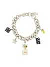 Marc Jacobs Charm Link Bracelet Silver Tone In Metallic