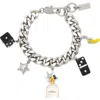 Marc Jacobs Charm Link Bracelet Silver Tone In Silver