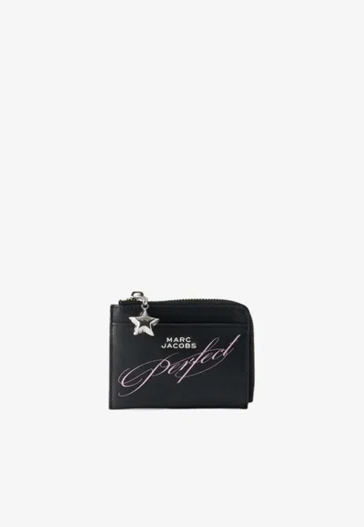 Marc Jacobs Perfect Everyday Leather Zip Wallet In Black