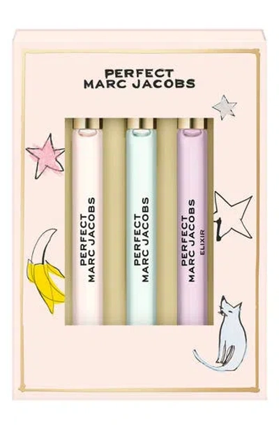 Marc Jacobs Perfect Fragrance Travel Set $108 Value In Transparent