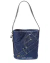 Marc Jacobs Pieced Denim Drifter Bucket Bag In Blue