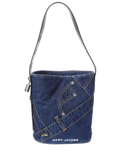 Marc Jacobs Pieced Denim Drifter Bucket Bag In Blue