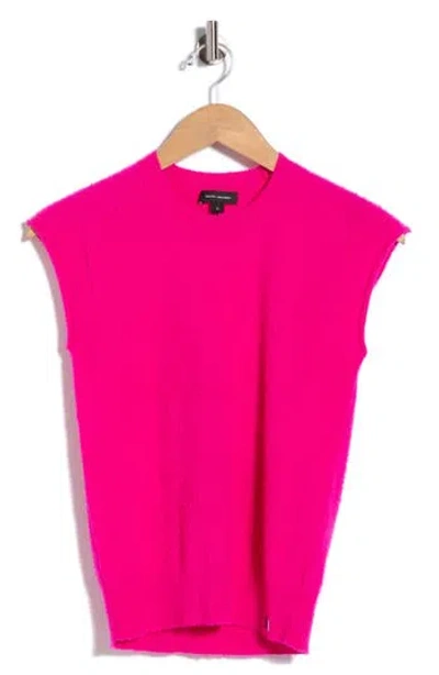 Marc Jacobs Pilled Cap Sleeve Wool Sweater Vest In Pink
