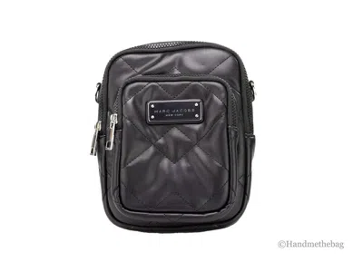 Marc Jacobs Pillow Small Black Quilted Smooth Leather Crossbody Handbag Purse