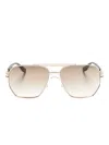 Marc Jacobs Pilot-frame Sunglasses In Gold