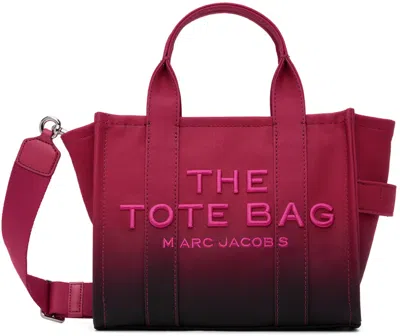 Marc Jacobs Pink & Black 'the Ombré Coated Canvas Small' Tote In Red