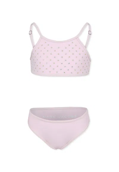 Marc Jacobs Kids' Pink Bikini For Girl With Flowers