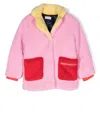 Marc Jacobs Colour-block Textured Coat In Rosa