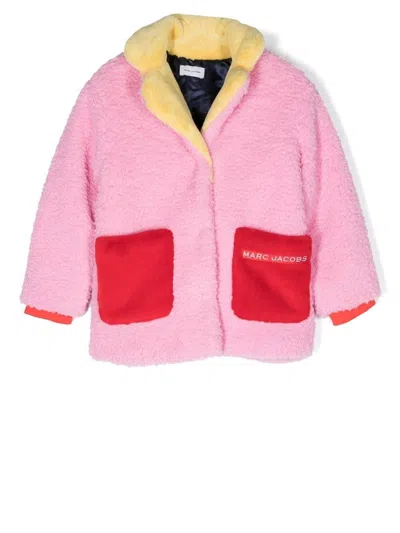 MARC JACOBS PINK COAT WITH YELLOW NECK