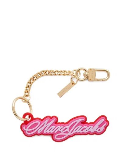 MARC JACOBS WOMEN PINK CURSIVE LOGO CHARM, ONESIZE LUXURY CHARMS & KEY HOLDERS FOR WOMEN DARVEYS