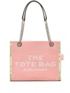 Marc Jacobs Pink Denim Bag With Logo And Chain Handles In Pink