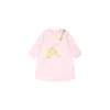 Marc Jacobs Pink Dress For Baby Girl With Bag Print In Pink
