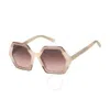 Marc Jacobs Pink Gradient Hexagonal Ladies Sunglasses Marc 521/s 0ng3/3x 53
