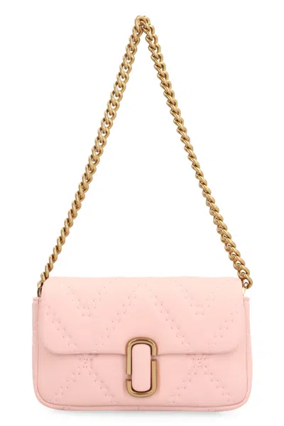 Marc Jacobs Pink Quilted Leather Mini Crossbody Handbag For Women