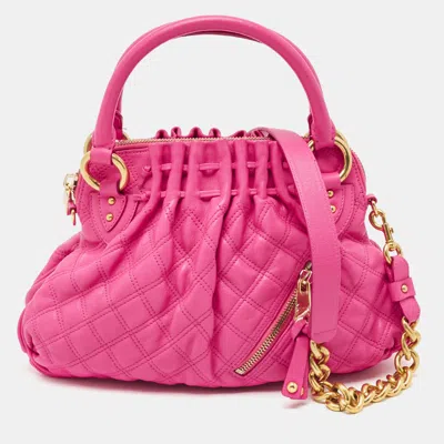 Pre-owned Marc Jacobs Pink Quilted Leather Small Cecilia Shoulder Bag