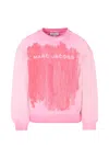 Marc Jacobs Pink Sweatshirt For Girl With Logo In Pink