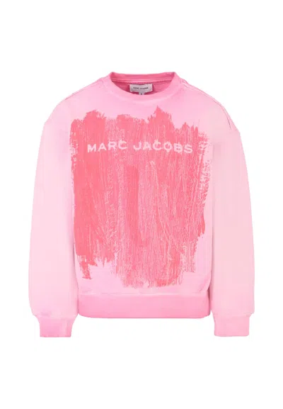 Marc Jacobs Kids' Pink Sweatshirt For Girl With Logo