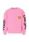 Marc Jacobs Pink Sweatshirt For Girl With Patch In Pink