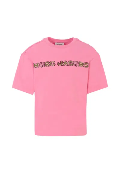 Marc Jacobs Kids' Pink T-shirt For Girl With Logo