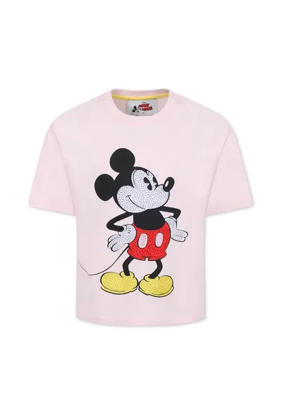 MARC JACOBS PINK T-SHIRT FOR GIRL WITH MICKY MOUSE