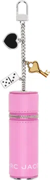 Marc Jacobs Womens Bow Pink The Lipstick Case Leather Charm In 678 Bow Pink
