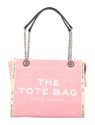 Marc Jacobs Pink The Denim Chain Medium Tote