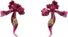 Marc Jacobs Pink 'the Future Floral' Earrings In 041 Silver/hot Pink