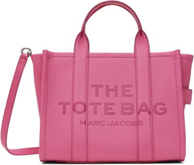 Marc Jacobs Pink 'the Leather Medium' Tote In 678 Bow Pink