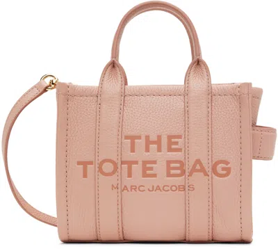 Marc Jacobs Pink 'the Leather Mini Tote Bag' Tote In 624 Rose