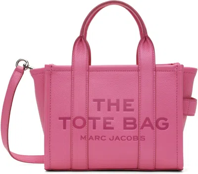 Marc Jacobs Pink 'the Leather Small' Tote In 678 Bow Pink