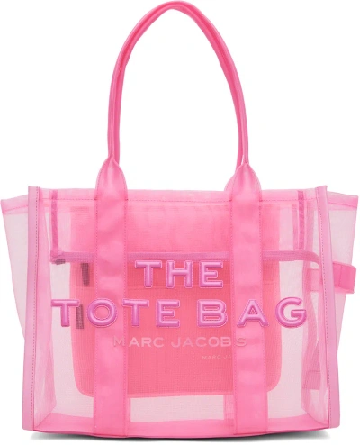 Marc Jacobs Pink 'the Mesh Large Tote Bag' Tote In 675 Candy Pink