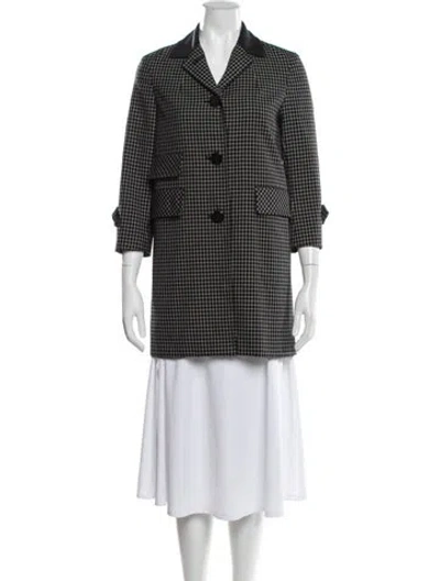 Pre-owned Marc Jacobs Plaid Print Blazer In Black