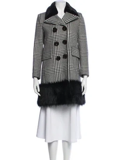 Pre-owned Marc Jacobs Plaid Print Jacket In Black